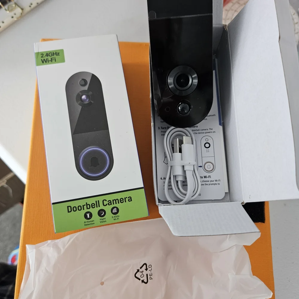 Wi-Fi Enabled Doorbell Camera - Black